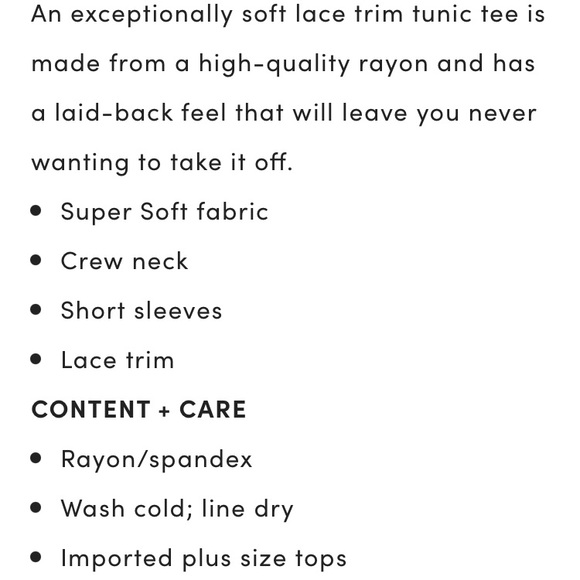 ❌SOLD❌Torrid Red Super Soft Lace Trim Tunic Tee - Picture 10 of 10